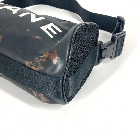 CHANEL Sports CC CC Mark logo bag Shoulder Bag rubber Black/White - Picture 3 of 15